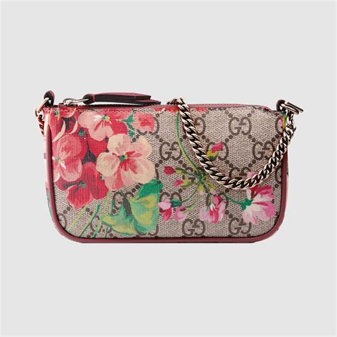 gucci blooms mini chain bag|Gucci blooms key pouch.